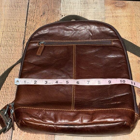 Jack Georges Voyager Convertible Backpack / Crossbody Brown Leather Unisex main image 13